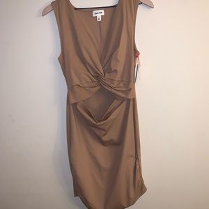 Knot Front Knit Sheath Minidress